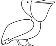 Coloriage P&eacute;lican de dessin anim&eacute;