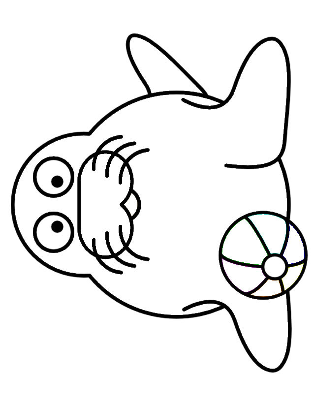 Coloriage Phoque à découper dessin gratuit à imprimer phoque a decouper