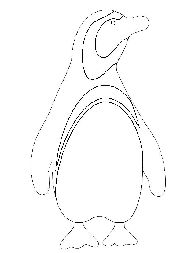 Coloriage et dessins gratuits Image simple de pingouin à imprimer