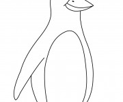 Coloriage Pingouin facile