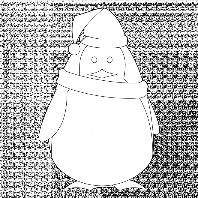 Coloriage et dessins gratuits Pingouin Noel à imprimer