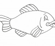 Coloriage Poisson en noir et blanc