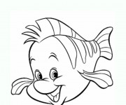 Coloriage et dessins gratuit Poisson heureux à imprimer