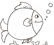 Coloriage et dessins gratuit Poisson humoristique à imprimer