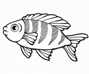 Coloriage Poisson portrait