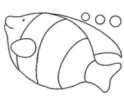 Coloriage Poisson qui nage