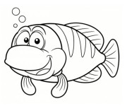 Coloriage Poisson qui rit