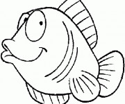 Coloriage Poisson rigolo