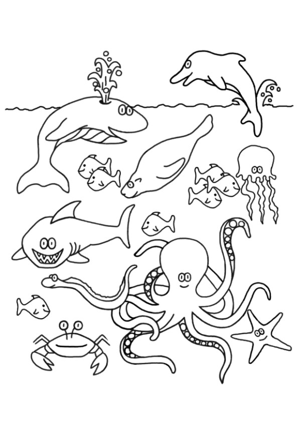 Coloriage et dessins gratuits Poissons de mer à imprimer