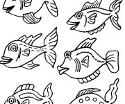 Coloriage et dessins gratuit Poissons exotique à imprimer