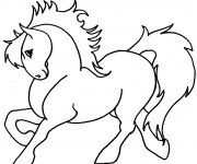 Coloriage et dessins gratuit Beau Poney à imprimer