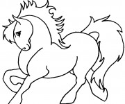 Coloriage et dessins gratuit Beau Poney à imprimer