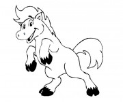 Coloriage et dessins gratuit Poney content à imprimer