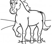 Coloriage et dessins gratuit Poney couleur à imprimer