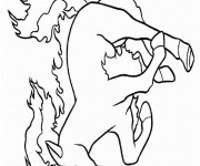 Coloriage et dessins gratuit Poney en feu à imprimer