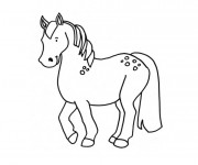 Coloriage et dessins gratuit Poney facile à imprimer