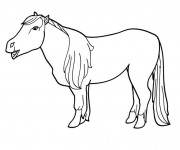 Coloriage et dessins gratuit Poney pour enfant à imprimer