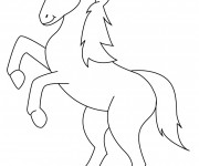 Coloriage et dessins gratuit Poney qui saute à imprimer
