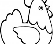 Coloriage Poule 20