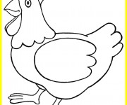 Coloriage Poule 3