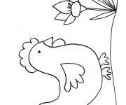 Coloriage Poule 40