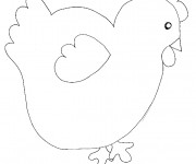 Coloriage Poule 48