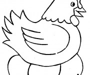 Coloriage Poule 49