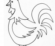 Coloriage Poulet &agrave; d&eacute;couper