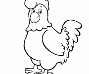 Coloriage Coq dessin animé