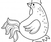 Coloriage Poulet mignon