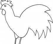 Coloriage Poulet portrait