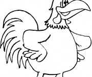 Coloriage et dessins gratuit Poulet rigolo à imprimer