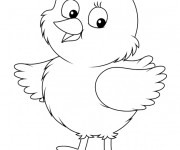 Coloriage Poussin Pinou