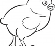 Coloriage et dessins gratuit Poussin stylisé à imprimer