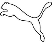 Coloriage et dessins gratuit Logo de marque Puma à imprimer