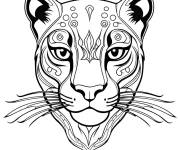 Coloriage Masque de Puma