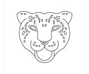 Coloriage et dessins gratuit Masque de Puma pour les petits à imprimer