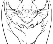 Coloriage et dessins gratuit Puma avec le regard effrayant à imprimer