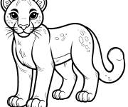 Coloriage Puma debout