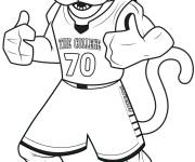 Coloriage Puma joueur de Basketball de cartoon