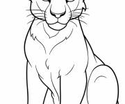 Coloriage Un petit Puma fantastique