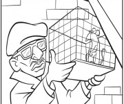 Coloriage Rat dans sa cage