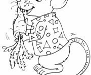 Coloriage Rat et carotte