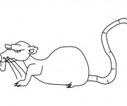 Coloriage et dessins gratuit Rat nerveux à imprimer