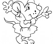 Coloriage et dessins gratuit Rat qui danse à imprimer