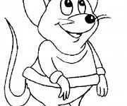 Coloriage Rat qui sourit