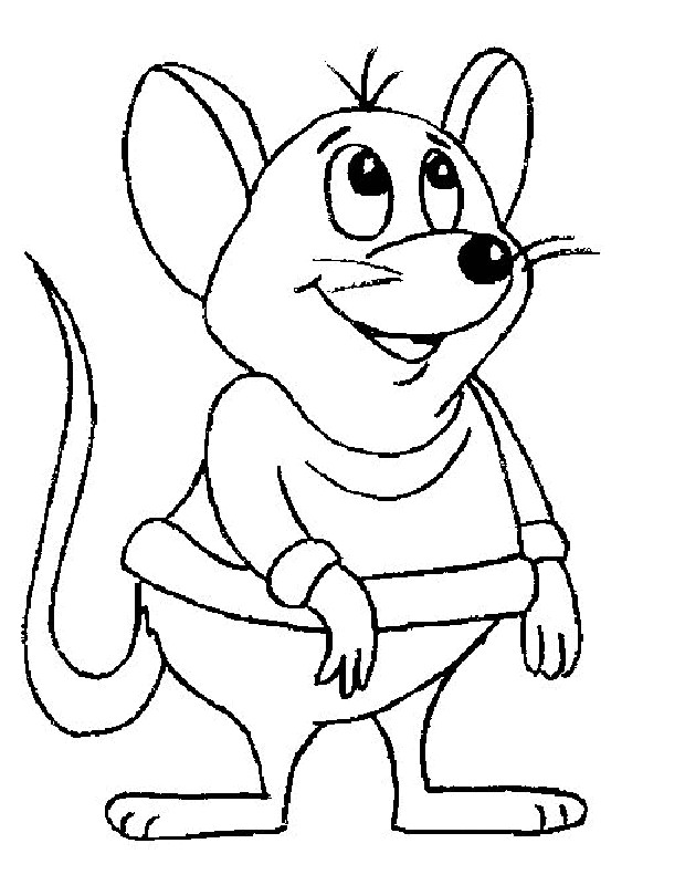 Coloriage et dessins gratuits Rat qui sourit à imprimer
