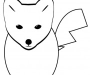 Coloriage et dessins gratuit Renard dessin animé à imprimer