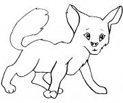 Coloriage et dessins gratuit Renard mignon à imprimer