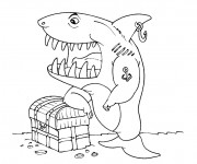 Coloriage Requin pirate